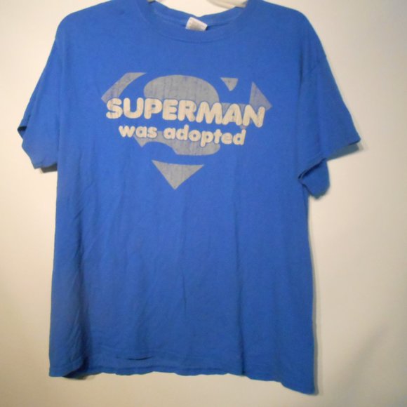 Gildan Other - superman was adopted men's t-shirt L